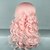 billige Kostymeparykk-syntetisk parykk cosplay parykk krøllete krøllete parykk rosa rosa syntetisk hår kvinners rosa hårglede