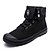 cheap Men&#039;s Boots-Men&#039;s Boots Comfort Fashion Boots Fall Winter PU Casual Lace-up Flat Heel Black Yellow Light Grey Flat