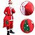 baratos Decorações de Natal-5 pcs decorações de natal não-tecido santa vestido terno chapéu de natal roupas para adultos decoração de natal