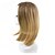 cheap Synthetic Trendy Wigs-Sexy Silky Hightlight Black Brown Two Tone Color Fashion Straight Natural Wearing Wig for European and American Womens