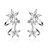 cheap Earrings-Women&#039;s Crystal Synthetic Diamond Stud Earrings Clip on Earring cuff Leaf Heart Flower Ladies Basic Elegant Double-layer Blinging everyday Sterling Silver Earrings Jewelry Silver / Gold For Party
