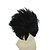 abordables Pelucas para disfraz-Pelucas sintéticas Pelucas de Broma Recto Corte Recto Peluca Corta Negro Pelo sintético Mujer Negro