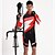 billiga Klädsatser för män-SPAKCT Herr Kortärmad Cykeltröja med shorts - Röd Cykel Shorts Tröja Klädesset, 3D Tablett, Snabb tork, UV-Resistent, Andningsfunktion,
