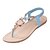 billige Sandaler til kvinder-Dame Sandaler Krystal Sandaler Flade sandaler Klipklapper Flade sandaler Krystal Elastik Flade hæle Komfort Strand PU Sommer Sort Blå Beige