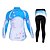 cheap Men&#039;s Clothing Sets-Mysenlan Women&#039;s Long Sleeve Cycling Jersey with Tights - Blue Pink Bike Clothing Suit Thermal / Warm Windproof Breathable Quick Dry Sports Spandex Patchwork Clothing Apparel / High Elasticity