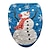 お買い得  クリスマス飾り-1個の雪だるま便器の蓋スタンプトイレカバークリスマスの飾り(スタイルランダム)