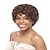 halpa Synteettiset trendikkäät peruukit-Synteettiset peruukit Afro Afro Peruukki Tumma kastanja Synteettiset hiukset Naisten Ruskea AISI HAIR