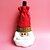 お買い得  クリスマス飾り-クリスマスの赤い飾り古いワインバッグは、ホームパーティーのテーブルデコレーション用のサンタクロースヘラジカの雪だるまのデザインボトル