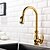 cheap Kitchen Faucets-Kitchen faucet - Single Handle One Hole Ti-PVD Pull-out / ­Pull-down / Tall / ­High Arc Centerset Contemporary Kitchen Taps / Brass
