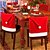 abordables Decoraciones navideñas-La silla de la Navidad 6pcs cubre decoraciones de la Navidad