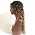 billiga Människohår peruker-Äkta hår Spetsfront Peruk Vattenvågor 130% Densitet 100 % handbundet Afro-amerikansk peruk Naturlig hårlinje Ombre-hår Korta Mellan Lång