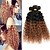voordelige Ombrekleurige haarweaves-3 bundels Braziliaans haar Gekruld Curly Weave Onbehandeld haar Ombre Ombre Menselijk haar weeft Extensions van echt haar / 10A