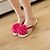 זול כפכפים ונעלי בית לנשים-בגדי ריקוד נשים נעליים PU קיץ נוחות כפכפים &amp; כפכפים שטוח פום פום שחור / סגול / אדום