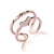 baratos Anéis-Anel de banda Crossover Dourado Prata Rosa ouro Prata de Lei Coração senhoras Diferente Original Tamanho Único / Anéis para Falanges / Mulheres