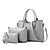 preiswerte Taschensets-Damen Rüschen PU Bag Set / Reisverschluss Beutel Sets Solide Schwarz / Bronze / Wein