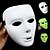 voordelige Halloweenfeestartikelen-Halloween masker Wuke ghost dance lichtgevende masker dance wit masker dance Wuke hip-hop masker