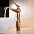 halpa Klassinen-Nykyaikainen Moderni Integroitu Laajallle ulottuva Keraaminen venttiili Yksi kahva yksi reikä Ruusukulta, Kylpyhuone Sink hana
