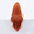 cheap Synthetic Lace Wigs-Synthetic Lace Front Wig Straight Straight Silky Straight Lace Front Wig Long Auburn Synthetic Hair 18-26 inch Women&#039;s Natural Hairline Middle Part Red