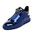 baratos Ténis para Homem-Masculino sapatos Couro Envernizado Primavera Outono Inverno Conforto Tênis Para Casual Preto Prata Azul