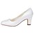 abordables Chaussures de mariée-Femme Chaussures à Talons Talon Bottier Bout rond Mariage Habillé Soirée &amp; Evénement Satin Elastique Blanche / Noir / Violet