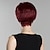 baratos Perucas capless de cabelo natural-Mistura do cabelo humano Peruca Liso Clássico Clássico Reto Preto Natural Vermelho Diário