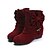 billige Damestøvler-Dame-PU-Flat hæl-Komfort-Støvler-Fritid-Svart Gul Rød