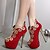 cheap Women&#039;s Heels-Women&#039;s Heels Spring / Summer / Fall / Winter Heels Fur Party &amp; Evening / Casual Stiletto Heel Slip-on Black / Red