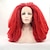levne Syntetické paruky se síťkou-Synthetic Lace Front Wig Kinky Curly Red Red Synthetic Hair Women&#039;s Natural Hairline Red Wig Lace Front