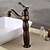 Недорогие Смесители для раковины в ванной-современный / старинный / современный centerset с керамическим клапаном, одной ручкой, одно отверстие для старинной меди, смеситель для ванной