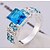 abordables Bague-Femme Zircon cubique Bague - Zircon, Alliage Personnalisé, Mode 6 / 7 / 8 / 9 / 10 Rose / Bleu clair / Champagne Pour Mariage Soirée Quotidien