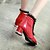 cheap Women&#039;s Boots-Women&#039;s Boots Block Heel Boots Chunky Heel Pointed Toe Stitching Lace / Ruffles PU Comfort / Fashion Boots Hiking Shoes / Walking Shoes Fall / Winter Black / White / Red