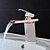 billige Klassisk-Håndvasken vandhane - Vandfald / LED Nikkel Børstet Centersat Enkelt håndtag Et HulBath Taps / Messing