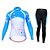 cheap Men&#039;s Clothing Sets-Mysenlan Women&#039;s Long Sleeve Cycling Jersey with Tights - Blue Pink Bike Clothing Suit Thermal / Warm Windproof Breathable Quick Dry Sports Spandex Patchwork Clothing Apparel / High Elasticity