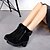 cheap Women&#039;s Boots-Women&#039;s Boots Fall Winter Comfort PU Casual Chunky Heel Zipper Black Gray