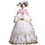 cheap Historical &amp; Vintage Costumes-Rococo Victorian Costume Women&#039;s Dress Party Costume Masquerade Vintage Cosplay Lace Cotton Poet Sleeve Floor Length Long Length / Floral
