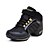 baratos Ténis de Dança-Mulheres Tênis Tecido Conforto Cadarço Sem Salto Sapatos de Dança Dourado / Vermelho / Preto