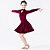 cheap Latin Dancewear-Latin Dance Dress Buttons Performance Long Sleeve Natural Spandex Velvet Polyester