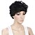 billige Syntetiske og trendy parykker-Synthetic Wig Wavy Wavy Pixie Cut With Bangs Wig Short Natural Black #1B Red Black / Red Synthetic Hair Women&#039;s Side Part With Bangs Black AISI HAIR