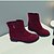 זול מגפי נשים-נשים-מגפיים-PU-נוחות-שחור אדום חאקי-יומיומי-עקב שטוח