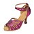 abordables Zapatos de baile latino-Mujer Zapatos de Baile Latino / Zapatos de Salsa Satén Hebilla Sandalia / Tacones Alto Pedrería / Hebilla Tacón Personalizado Personalizables Zapatos de baile Rosa / Azul / Interior / Rendimiento
