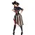 abordables Déguisements de Carnaval-Pirate / Déguisements Thème Film / TV Costume de Cosplay Uniforme sexy Femme Noir Térylène Accessoires de cosplay Halloween / Carnaval Les costumes / Robe / Châle / Chapeau / Robe / Châle