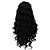 お買い得  トレンドの合成ウィッグ-人工毛ウィッグ カール アシメントリー・ヘアカット かつら ロング ブラック 合成 女性用 ナチュラルヘアライン ブラック
