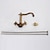 お買い得  浴室・洗面台用水栓金具-アンティーク銅の浴室の流しの蛇口、センターセットの2つのハンドル、ホットとコールドのスイッチとセラミックバルブを備えた1つの穴のバスタップ