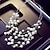 billige Halskjeder-Uttalelse Halskjeder For Dame Perle Avslappet Daglig Perle Multi Layer Flytende Hvit