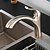 billige Kjøkkenkraner-Kjøkken Kran - Enkelt Håndtak Et Hull Nikkel Børstet Uttrekkbar Vannrett Montering Moderne Kitchen Taps / Messing