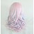 abordables Pelucas para disfraz-peluca sintética peluca cosplay ondulada kardashian ondulada con flequillo peluca rosa muy larga pelo sintético rosa mujer mechas / balayage parte lateral rosa hairjoy peluca halloween