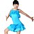billige Dansetøj til børn-Latin Dans Kjole Paillette Ydeevne Uden ærmer Naturlig Nylon