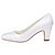 abordables Chaussures de mariée-Femme Chaussures à Talons Mariage Habillé Soirée &amp; Evénement Talon Bottier Bout rond Tissu élastique Argent Noir Blanche