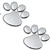 voordelige Autostickers-paar cool ontwerp poot auto sticker 3d dier hond kat beer voetafdrukken voetafdruk 3m sticker auto stickers zilver