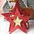 voordelige Kerstdecoraties-1pc kerst vijfpuntige ster decoratie voor kerst kostuum partij